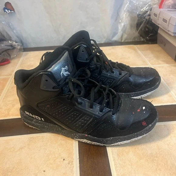 And1 Shoes And Capital Mens Lace Up Black Basketball Sneaker